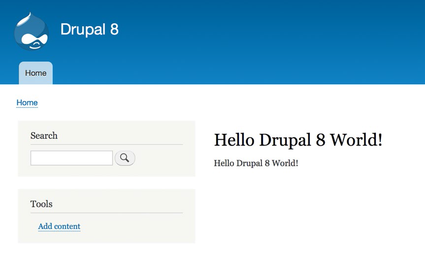 图12-1 你好Drupal8世界！